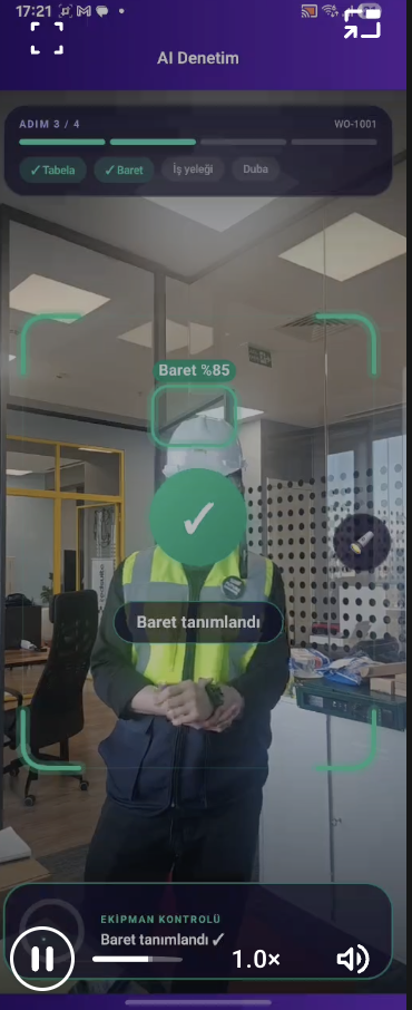 AI Denetim: Ekipman kontrolü